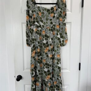 Orange Print Women's Dress - NEW